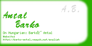 antal barko business card